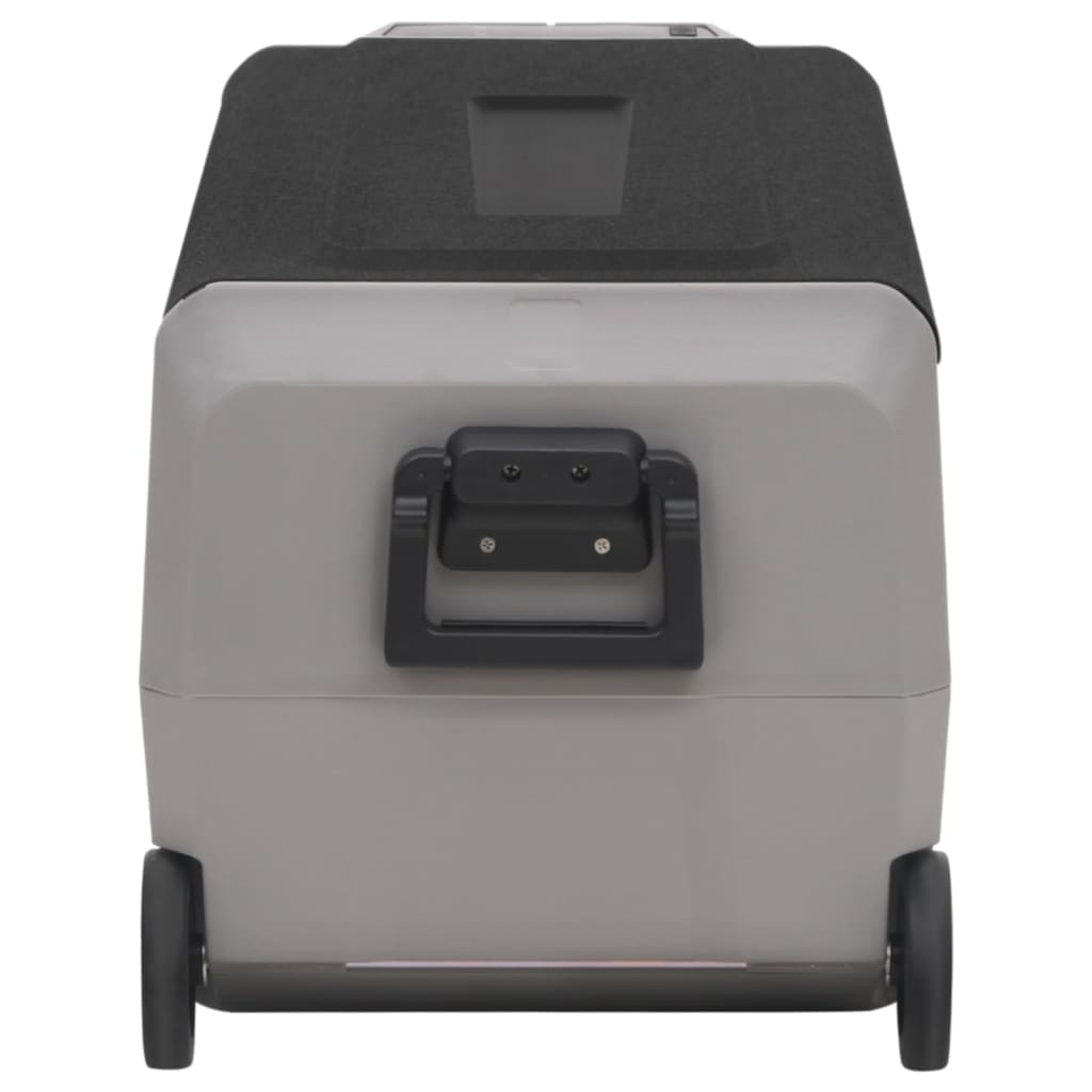 køleboks med hjul og adapter 36 l PP og PE sort og grå