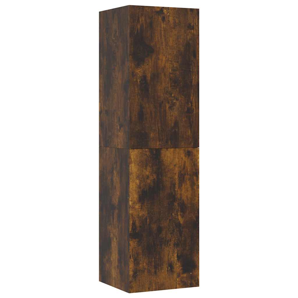 væghængt tv-skab 30,5x30x110 cm røget egetræsfarve