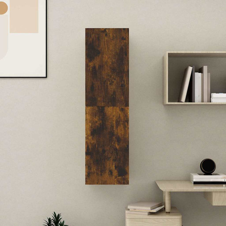 væghængt tv-skab 30,5x30x110 cm røget egetræsfarve