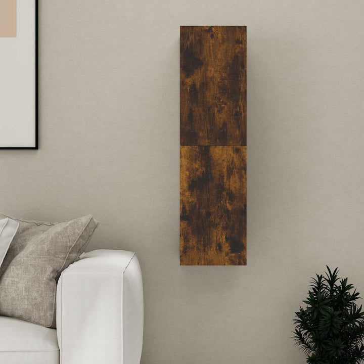 væghængt tv-skab 30,5x30x110 cm røget egetræsfarve