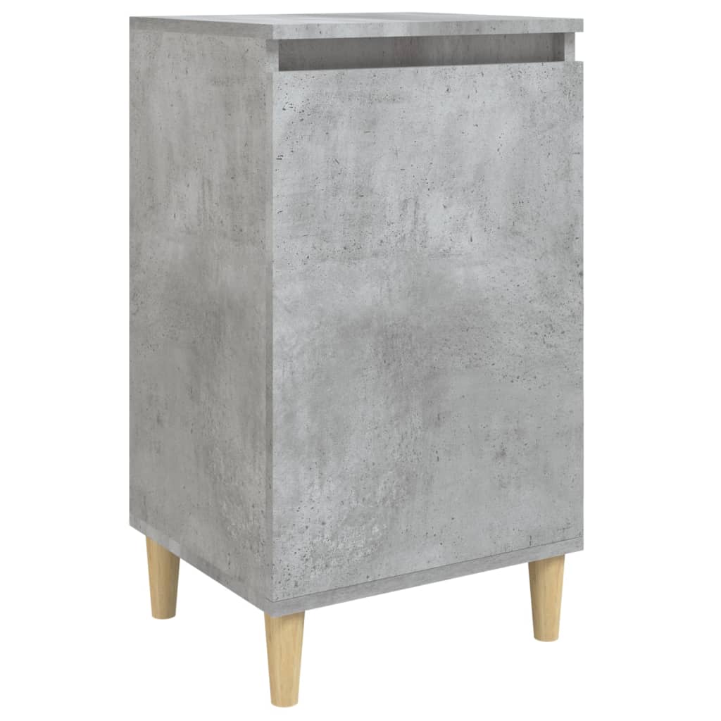 sengebord 40x35x70 cm konstrueret træ betongrå