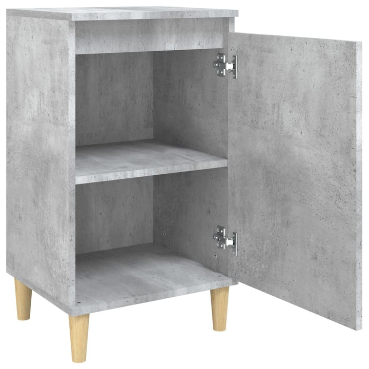 sengebord 40x35x70 cm konstrueret træ betongrå