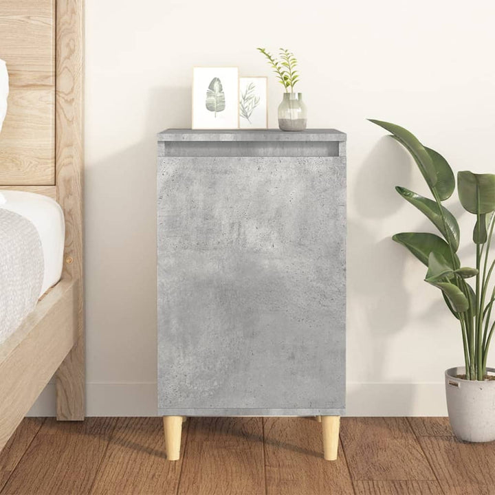 sengebord 40x35x70 cm konstrueret træ betongrå