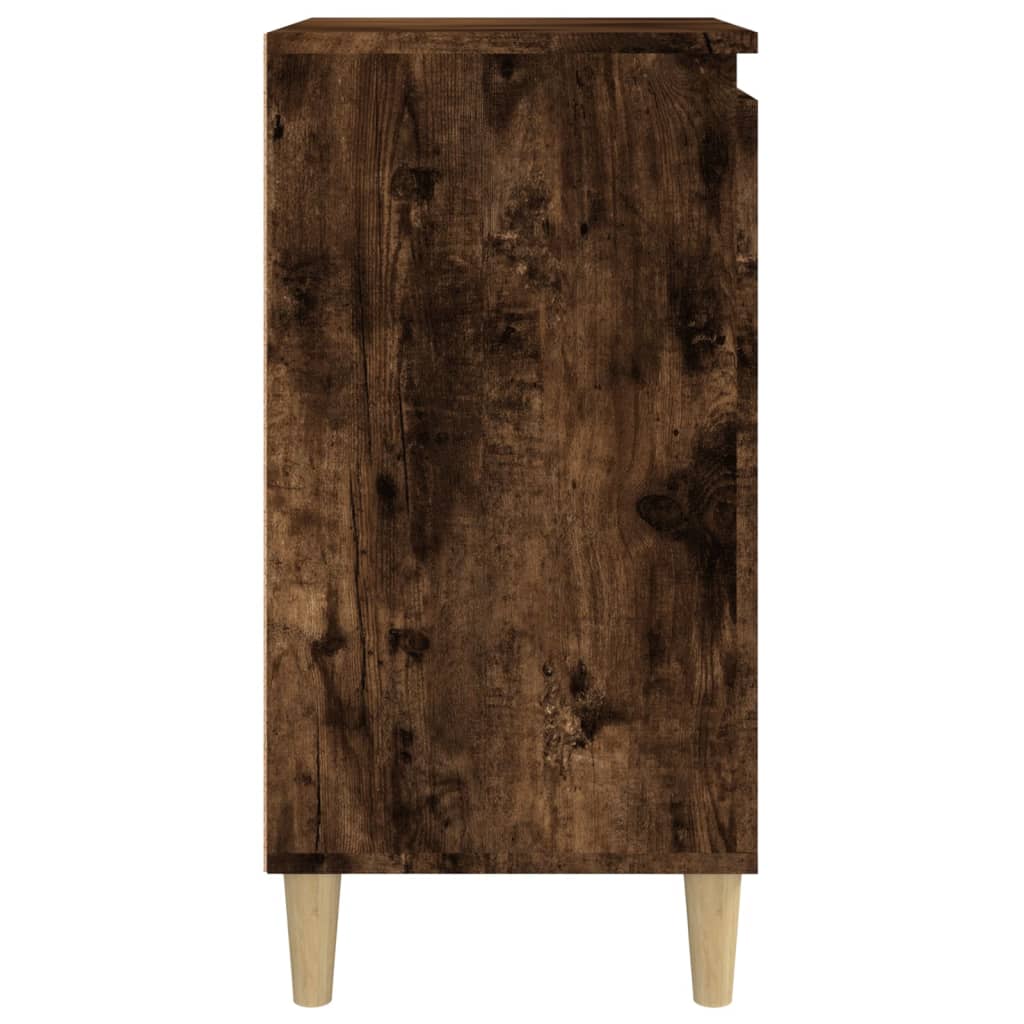 sengebord 40x35x70 cm konstrueret træ røget egetræsfarve