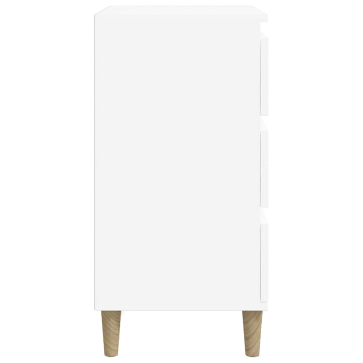 sengebord 40x35x70 cm konstrueret træ hvid