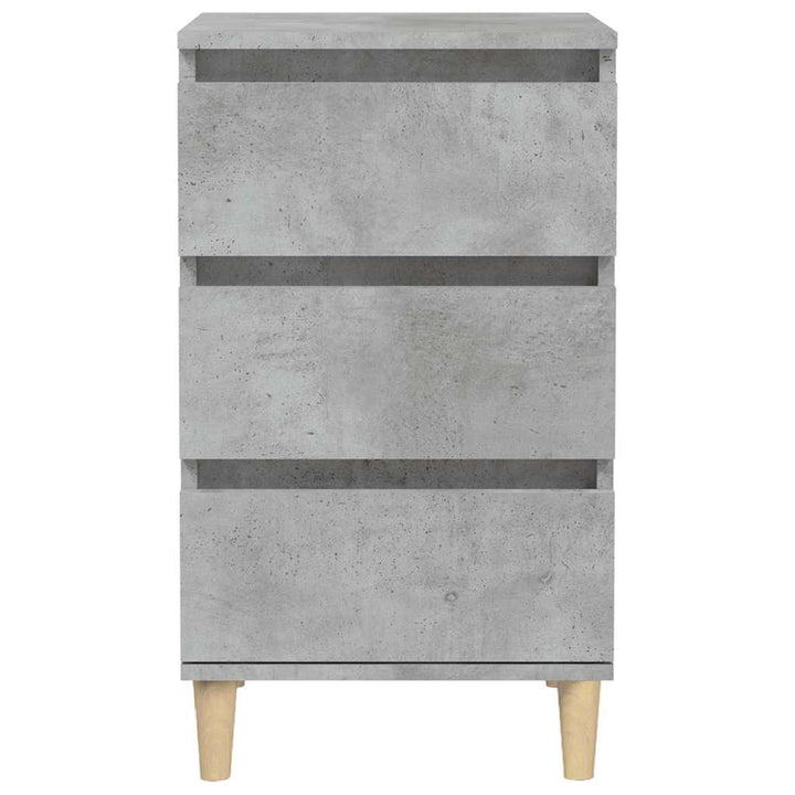 sengebord 40x35x70 cm konstrueret træ betongrå
