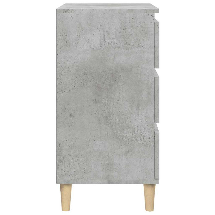 sengebord 40x35x70 cm konstrueret træ betongrå