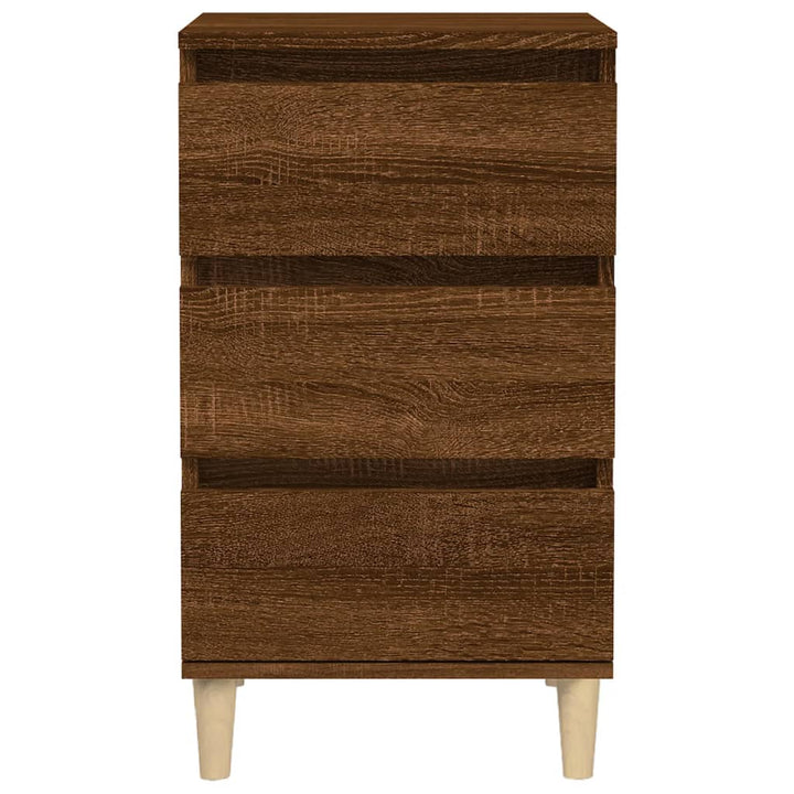 sengebord 40x35x70 cm konstrueret træ brun egetræsfarve