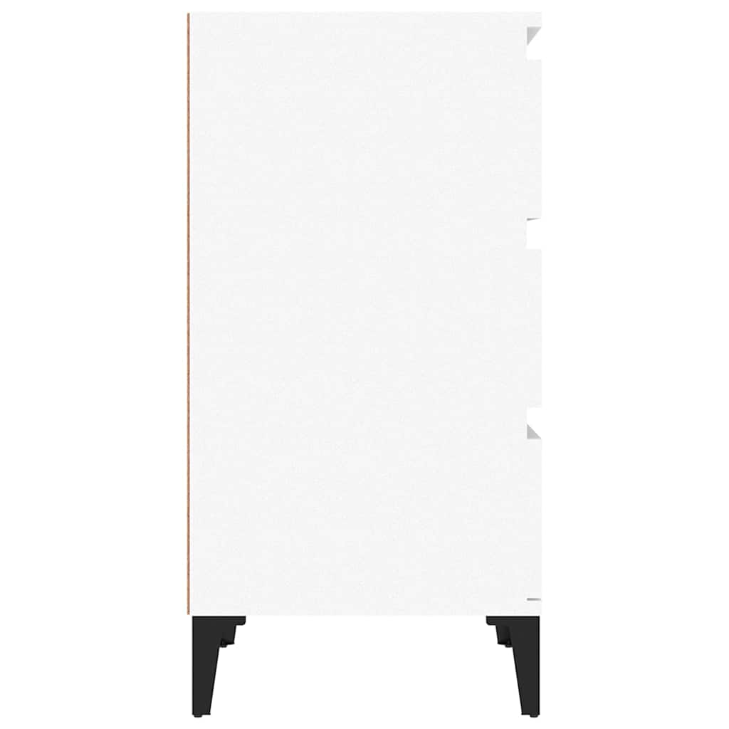 sengebord 40x35x70 cm konstrueret træ hvid