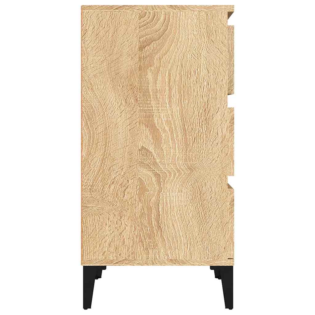 sengebord 40x35x70 cm konstrueret træ sonoma-eg
