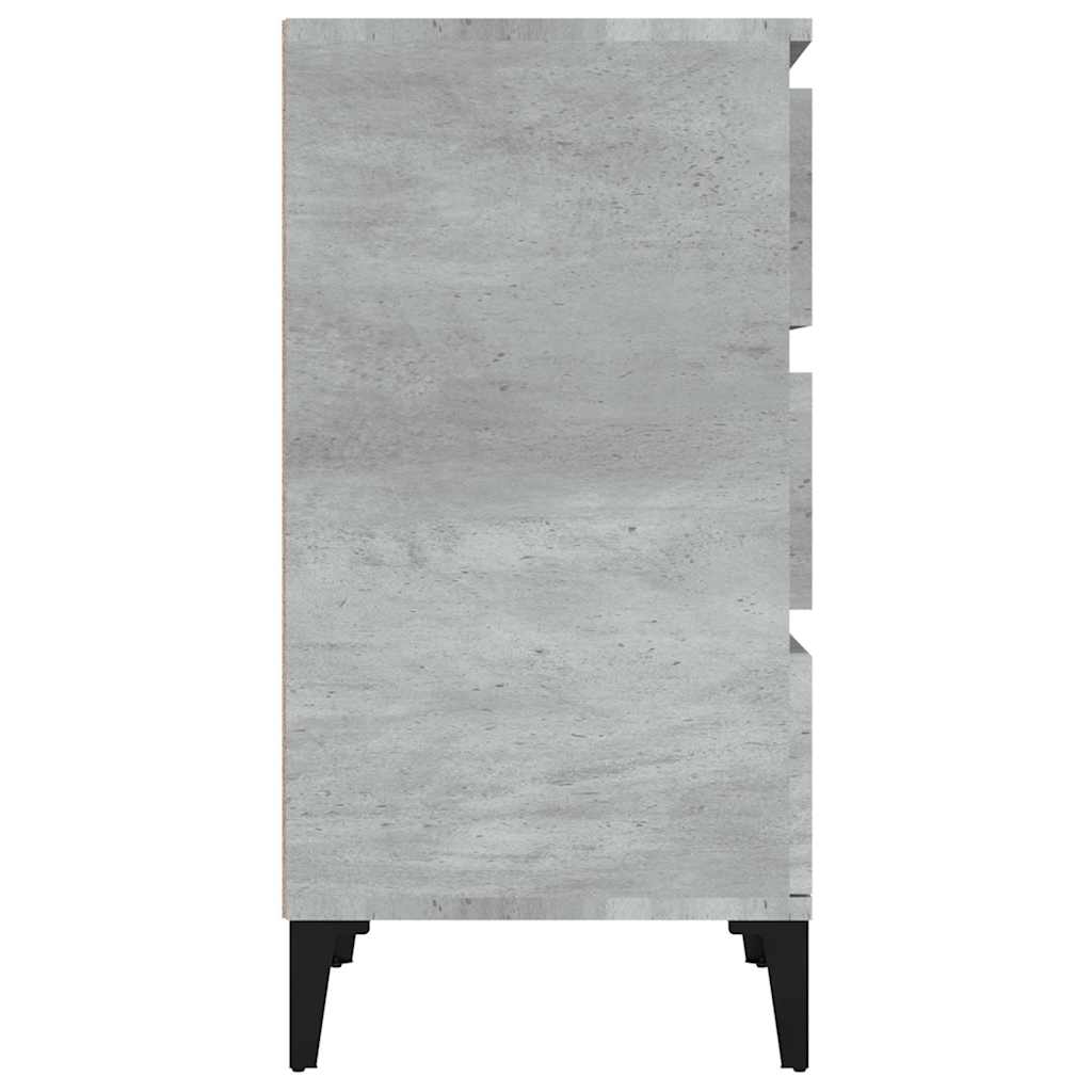 sengebord 40x35x70 cm konstrueret træ betongrå