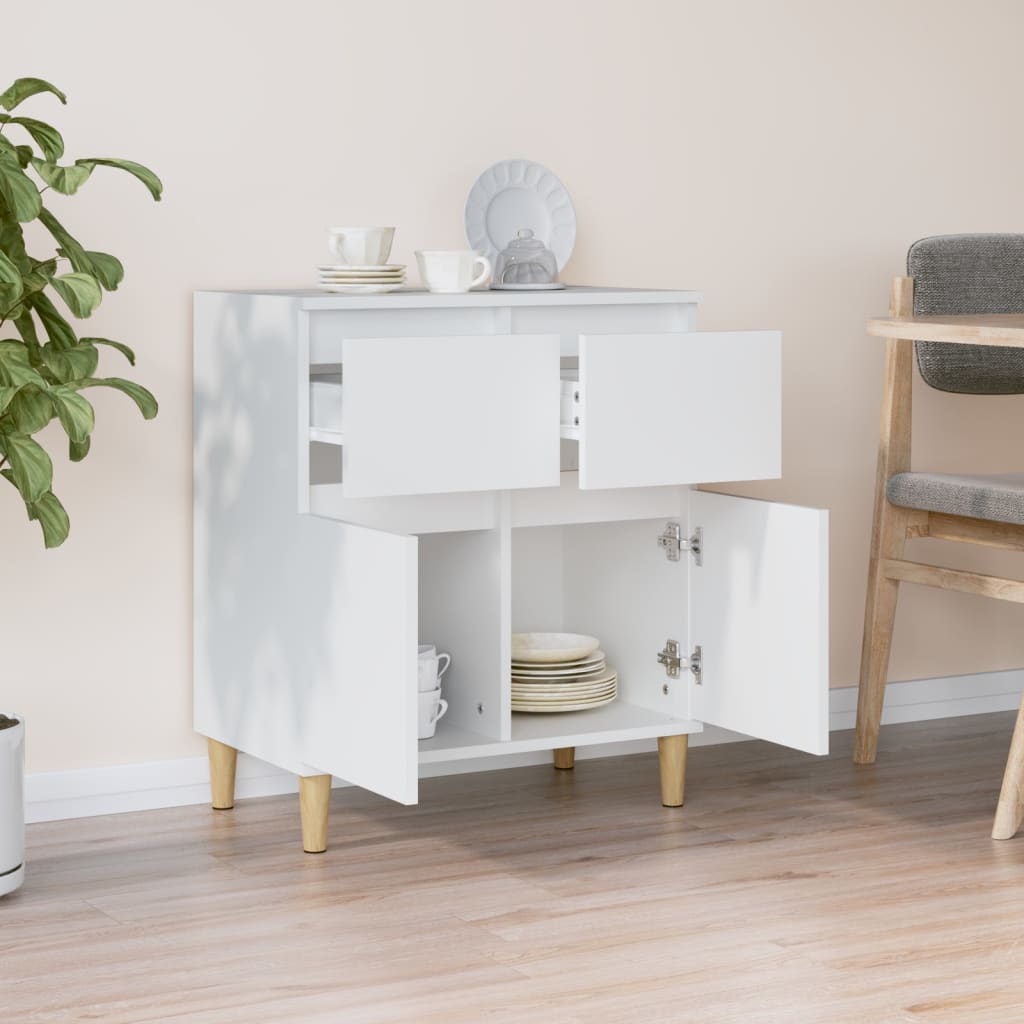 skænk 60x35x70 cm konstrueret træ hvid