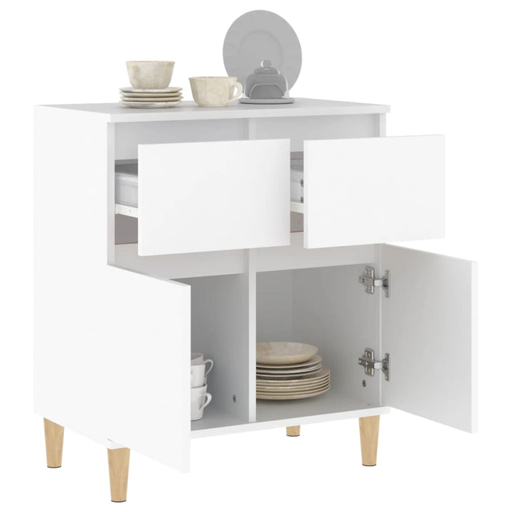 skænk 60x35x70 cm konstrueret træ hvid