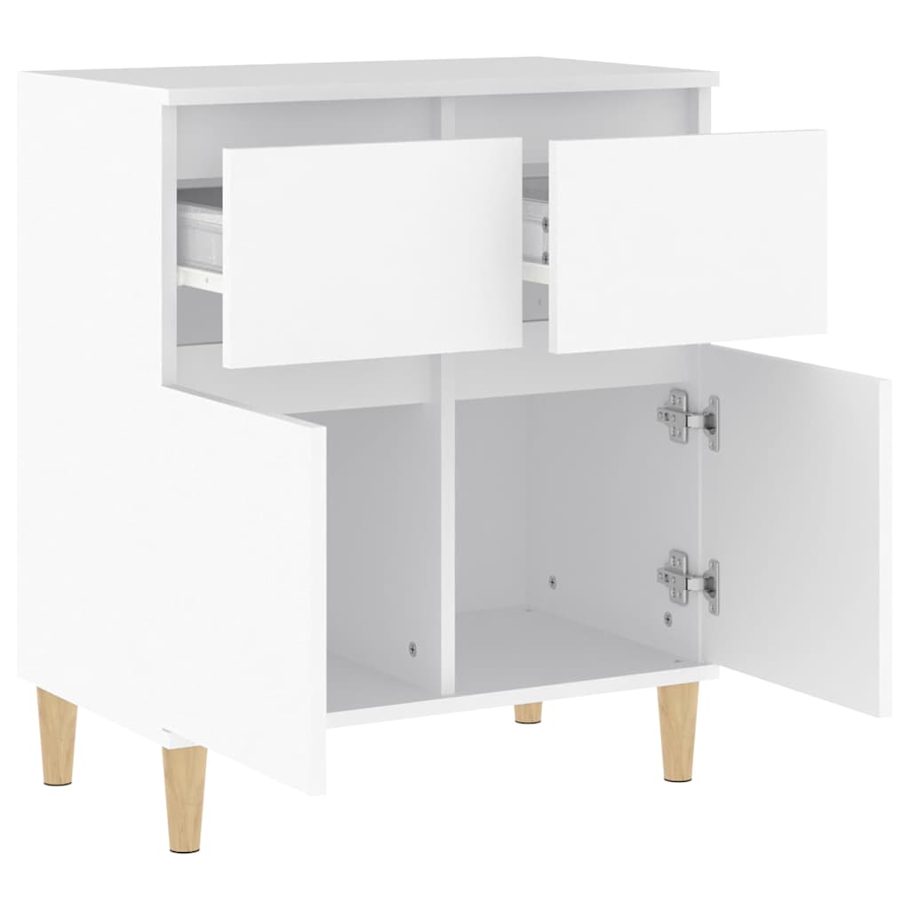 skænk 60x35x70 cm konstrueret træ hvid