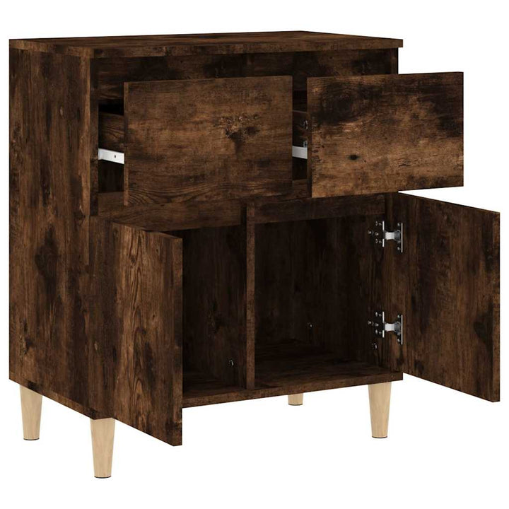 skænk 60x35x70 cm konstrueret træ røget egetræsfarve
