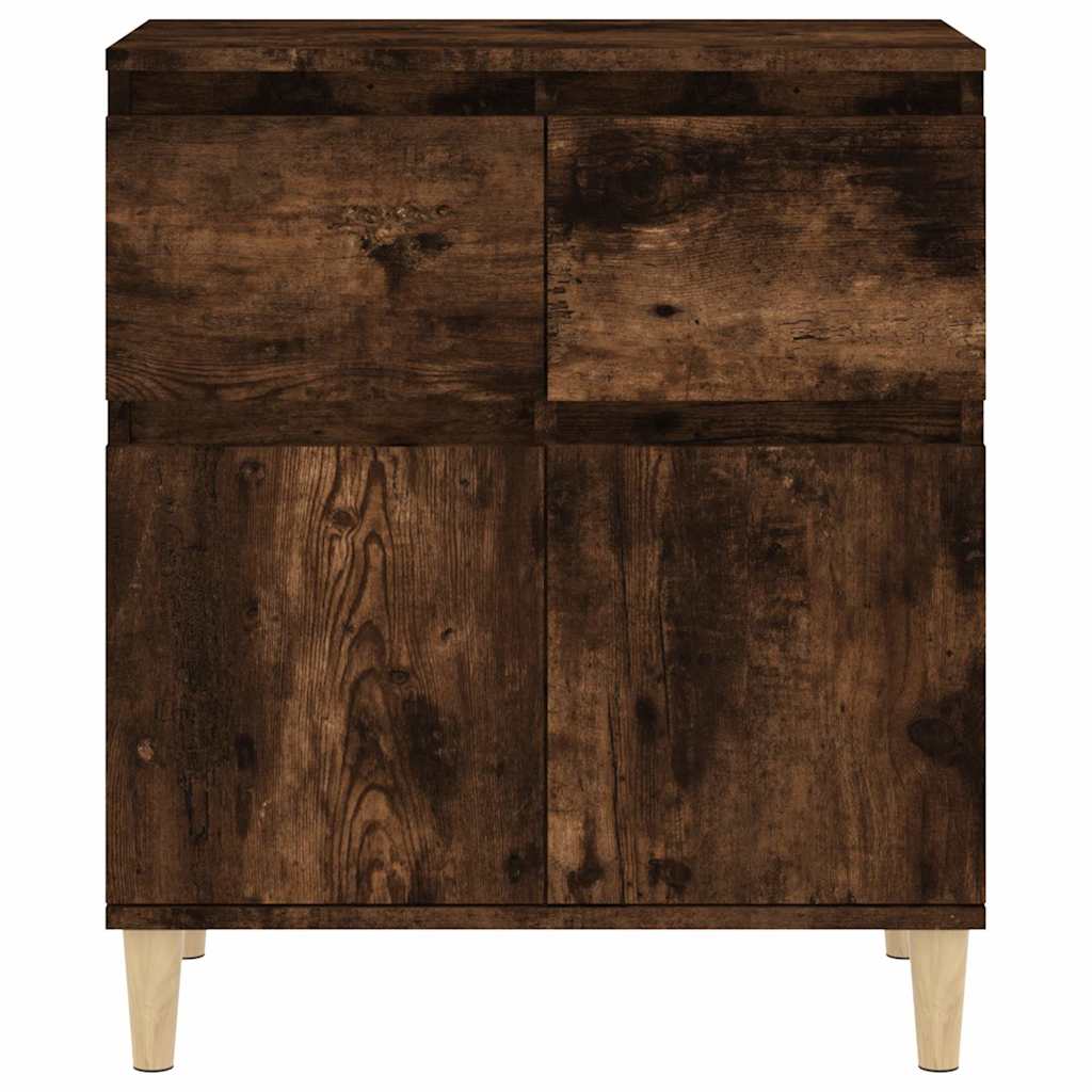 skænk 60x35x70 cm konstrueret træ røget egetræsfarve