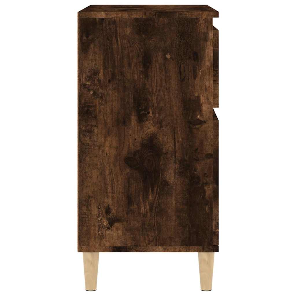 skænk 60x35x70 cm konstrueret træ røget egetræsfarve