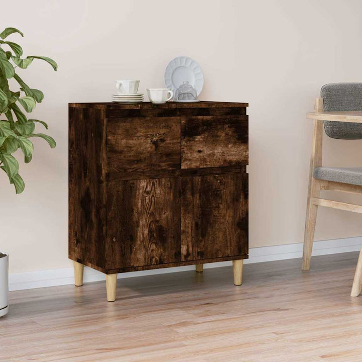 skænk 60x35x70 cm konstrueret træ røget egetræsfarve