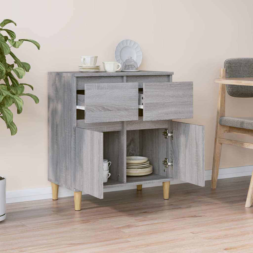 skænk 60x35x70 cm konstrueret træ grå sonoma-eg