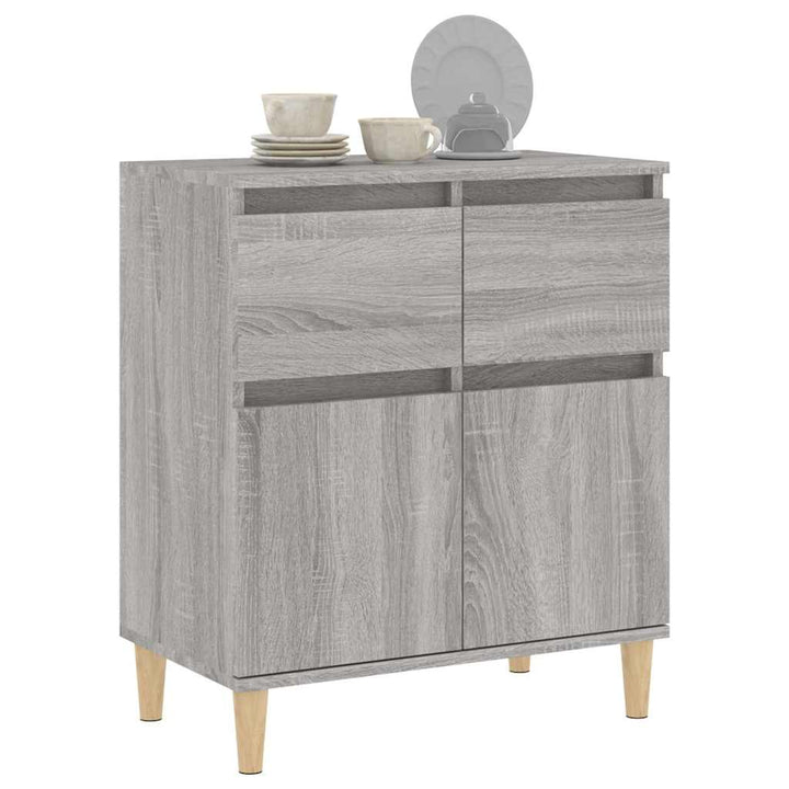 skænk 60x35x70 cm konstrueret træ grå sonoma-eg