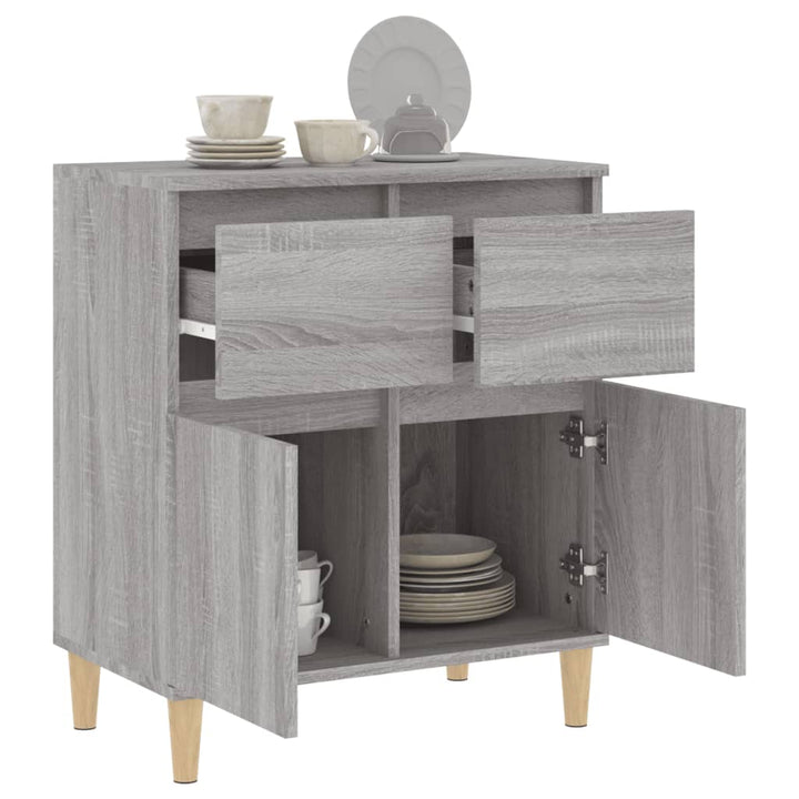 skænk 60x35x70 cm konstrueret træ grå sonoma-eg