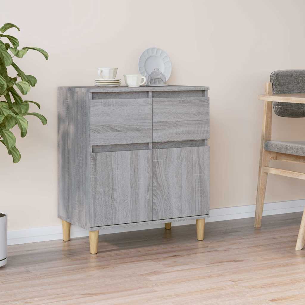 skænk 60x35x70 cm konstrueret træ grå sonoma-eg