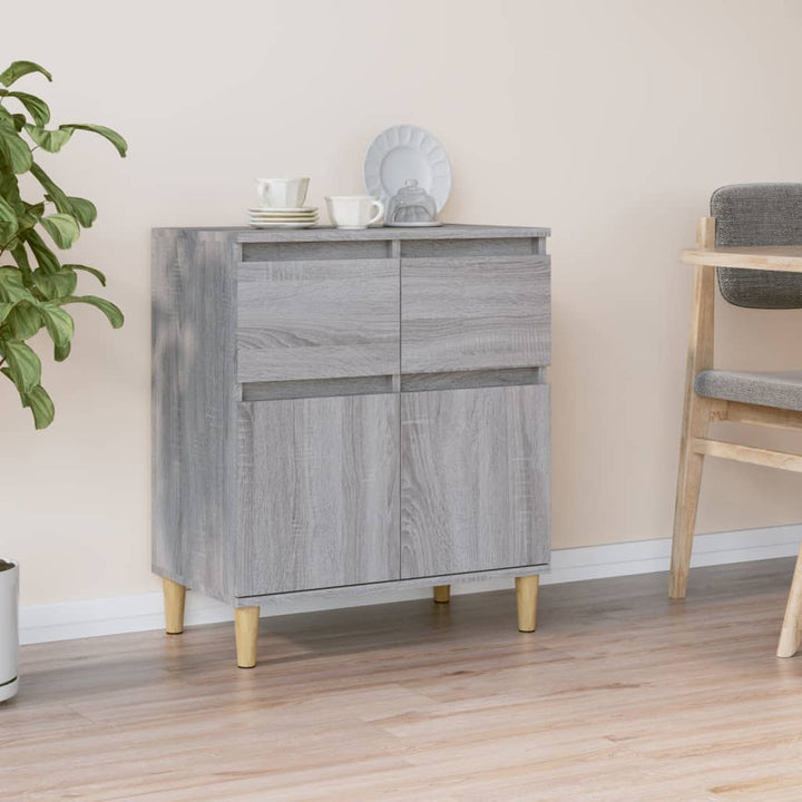skænk 60x35x70 cm konstrueret træ grå sonoma-eg