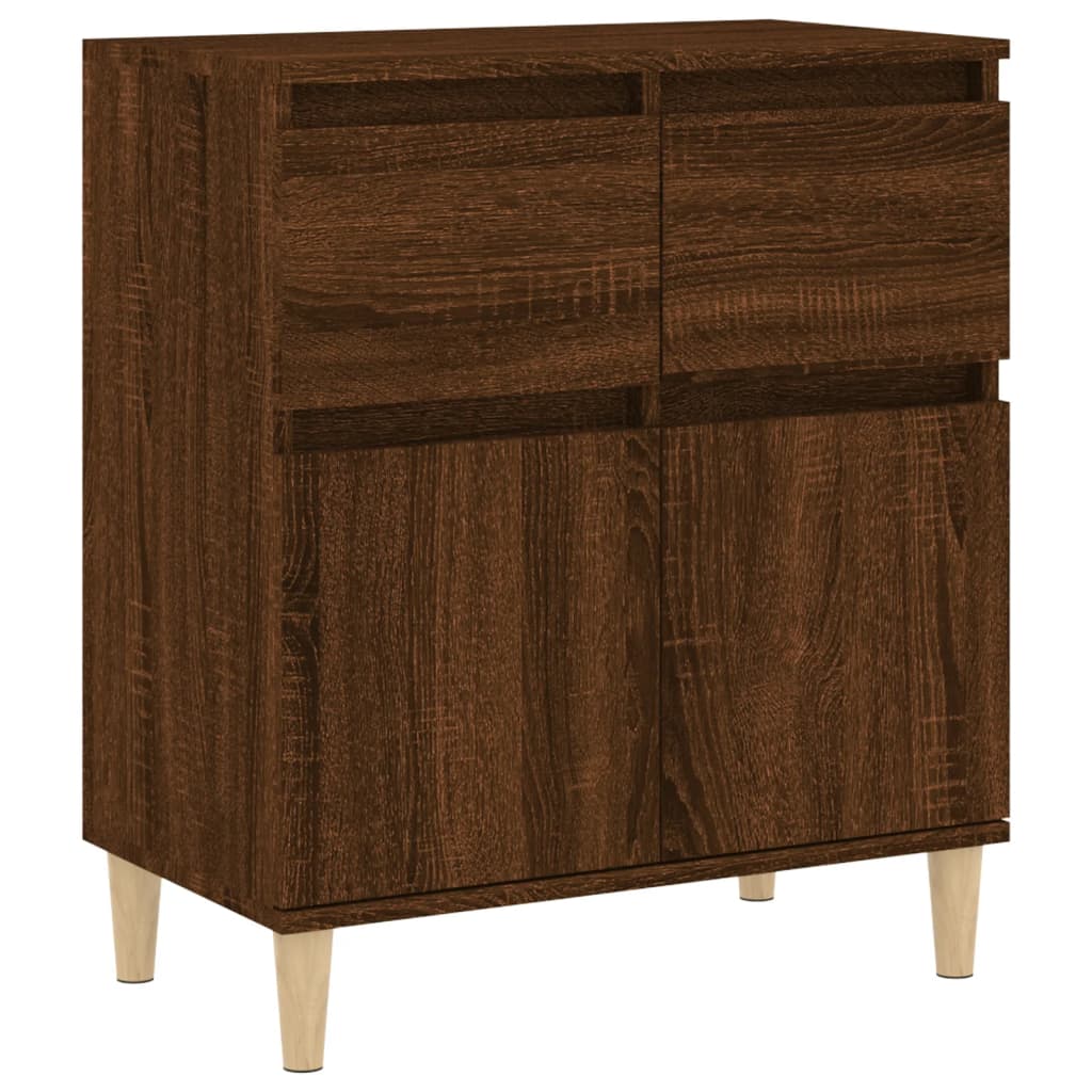 skænk 60x35x70 cm konstrueret træ brun egetræsfarve