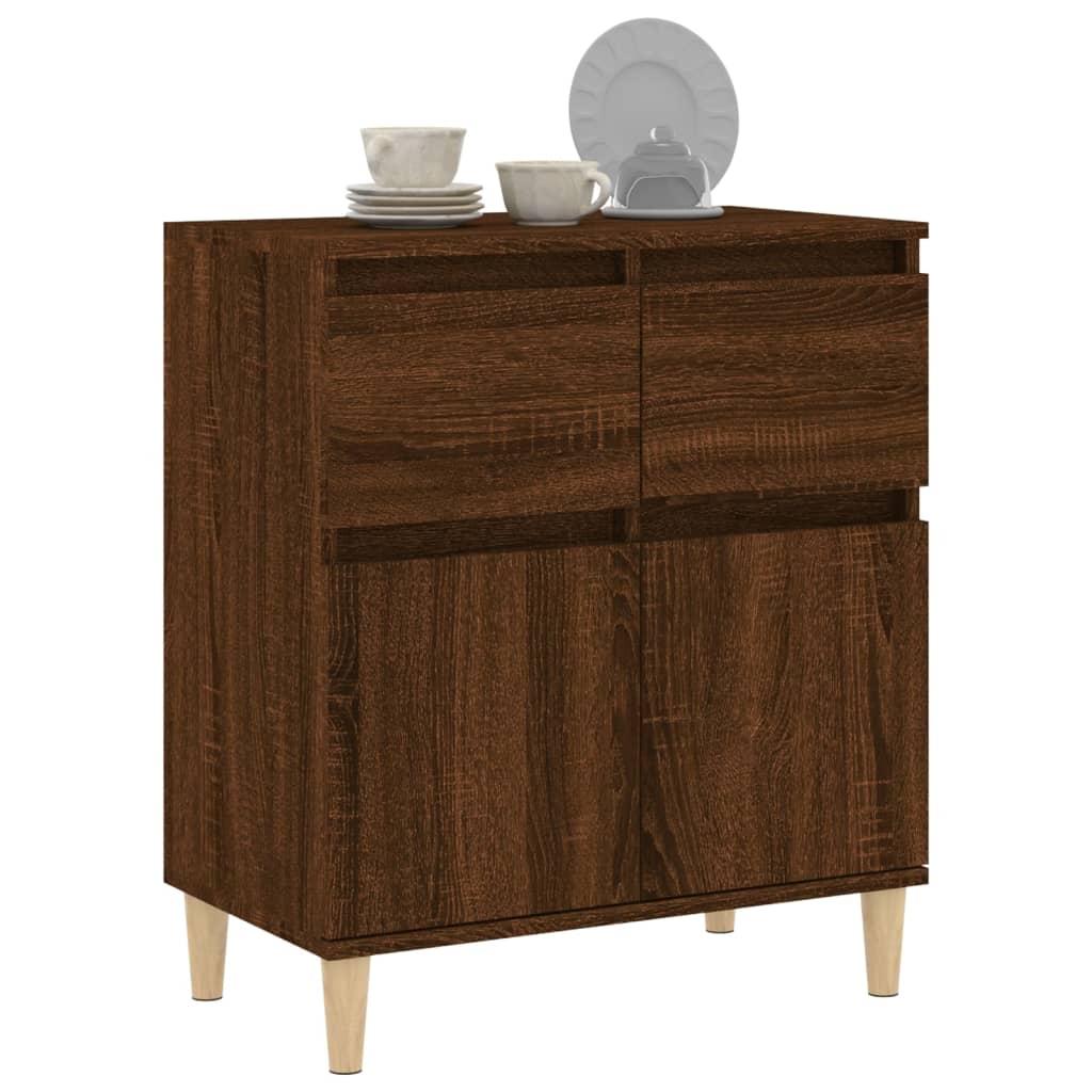 skænk 60x35x70 cm konstrueret træ brun egetræsfarve