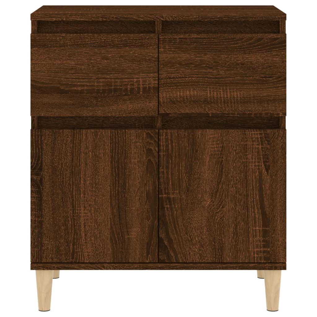 skænk 60x35x70 cm konstrueret træ brun egetræsfarve
