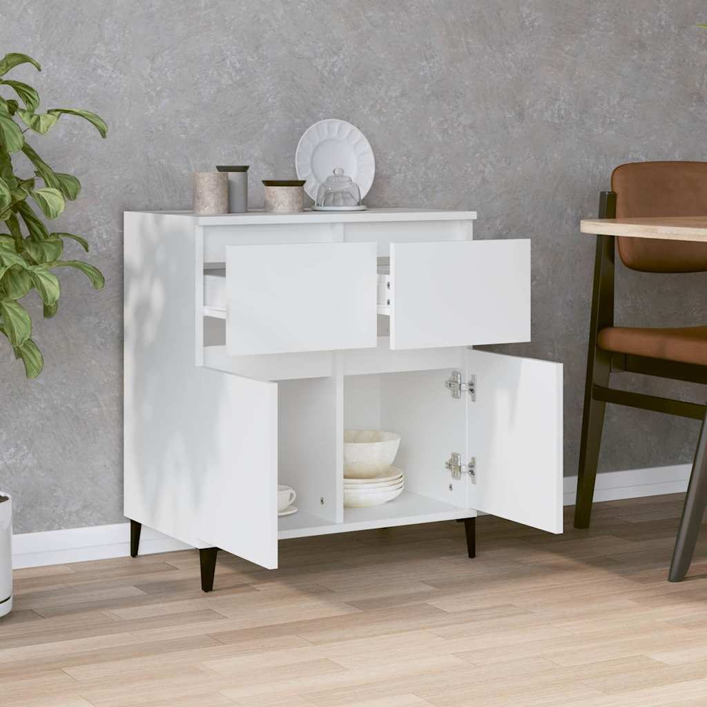 skænk 60x35x70 cm konstrueret træ hvid