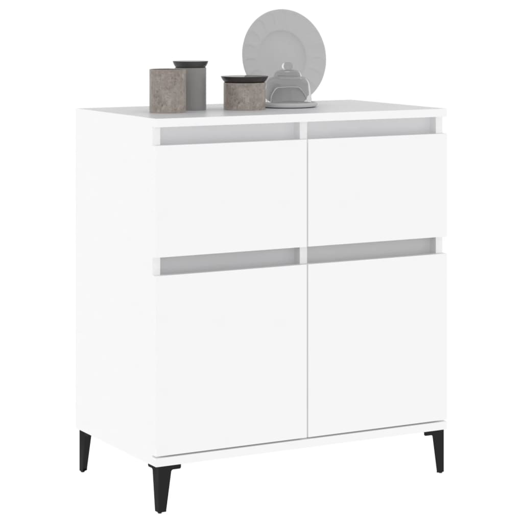 skænk 60x35x70 cm konstrueret træ hvid