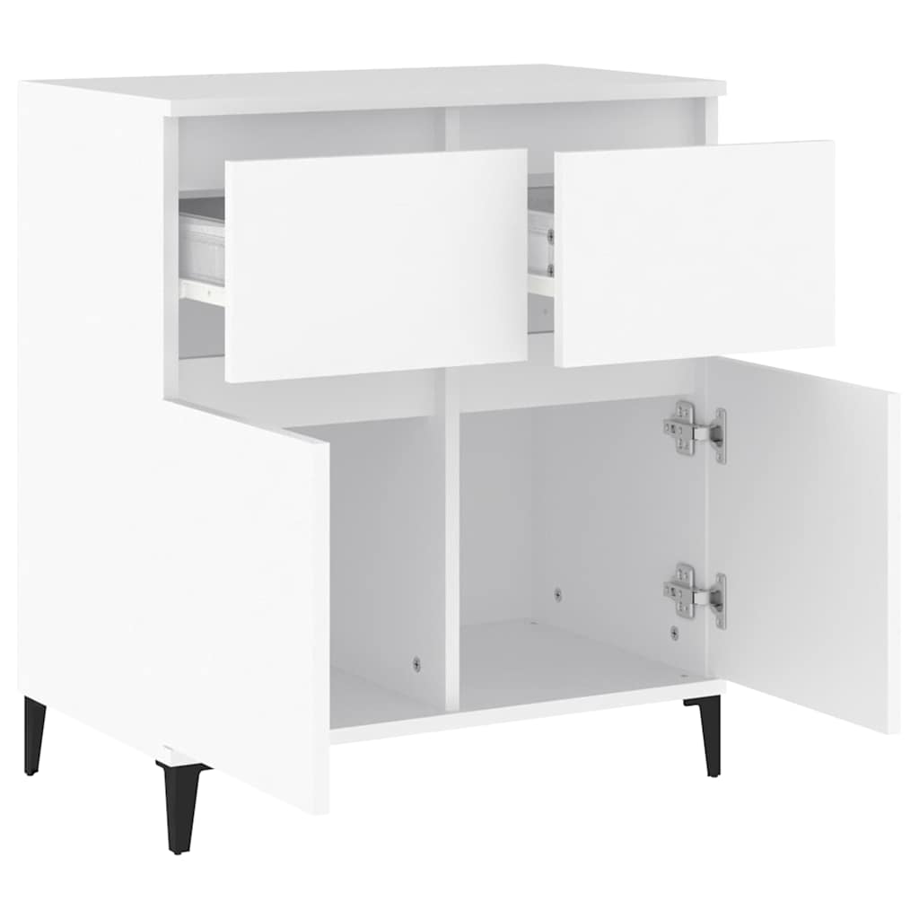 skænk 60x35x70 cm konstrueret træ hvid