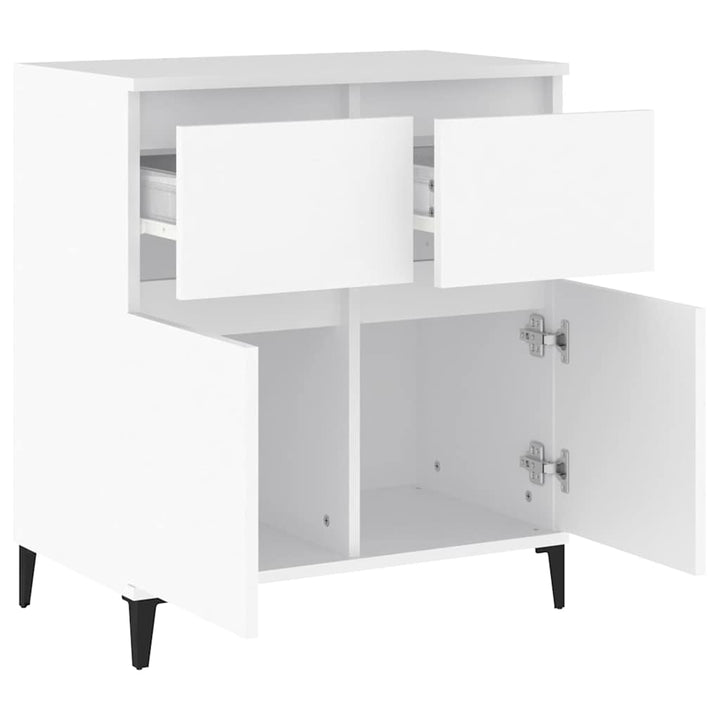 skænk 60x35x70 cm konstrueret træ hvid