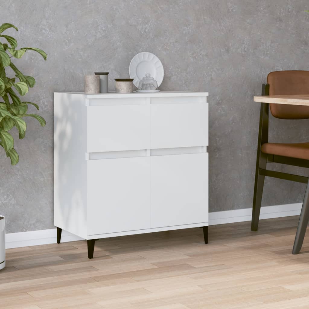 skænk 60x35x70 cm konstrueret træ hvid