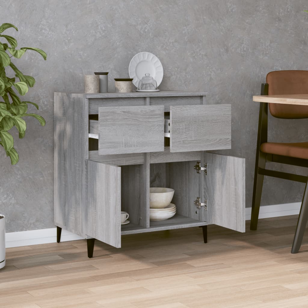 skænk 60x35x70 cm konstrueret træ grå sonoma-eg