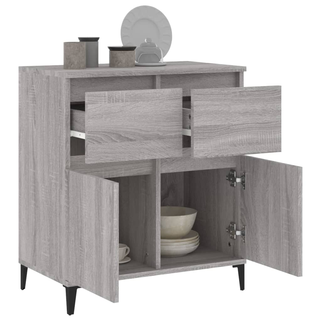 skænk 60x35x70 cm konstrueret træ grå sonoma-eg