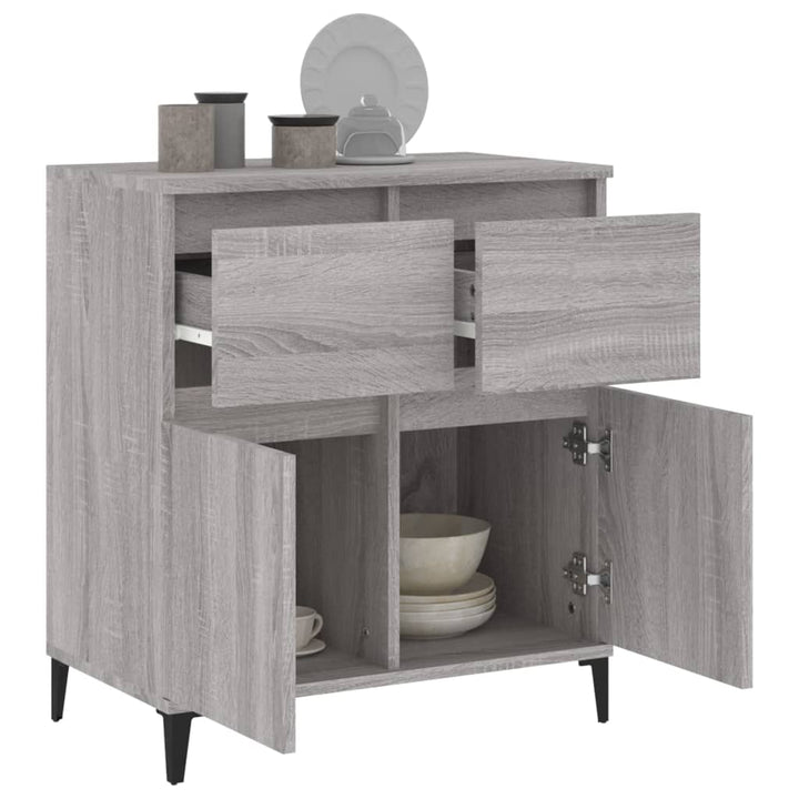 skænk 60x35x70 cm konstrueret træ grå sonoma-eg