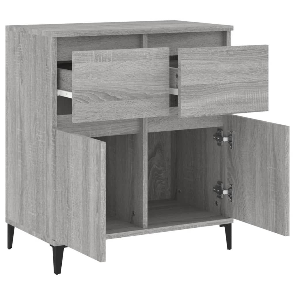 skænk 60x35x70 cm konstrueret træ grå sonoma-eg