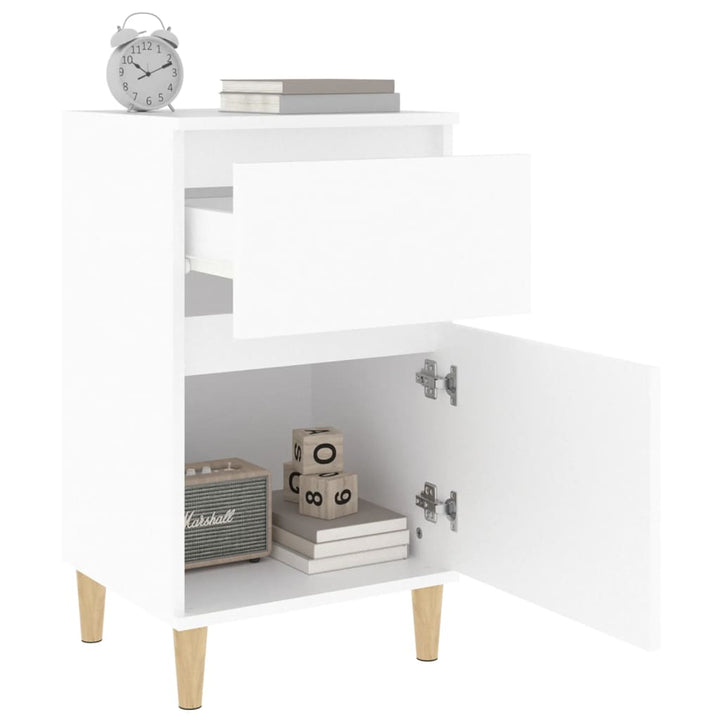 sengebord 40x35x70 cm hvid