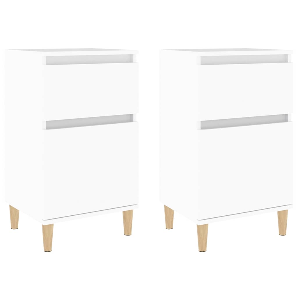 sengeborde 2 stk. 40x35x70 cm hvid