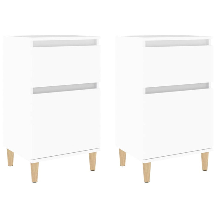 sengeborde 2 stk. 40x35x70 cm hvid