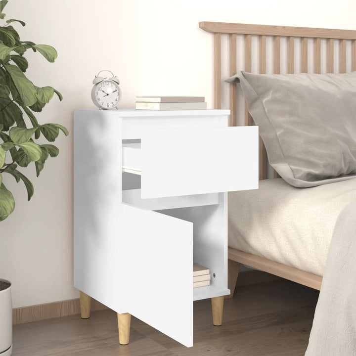 sengeborde 2 stk. 40x35x70 cm hvid