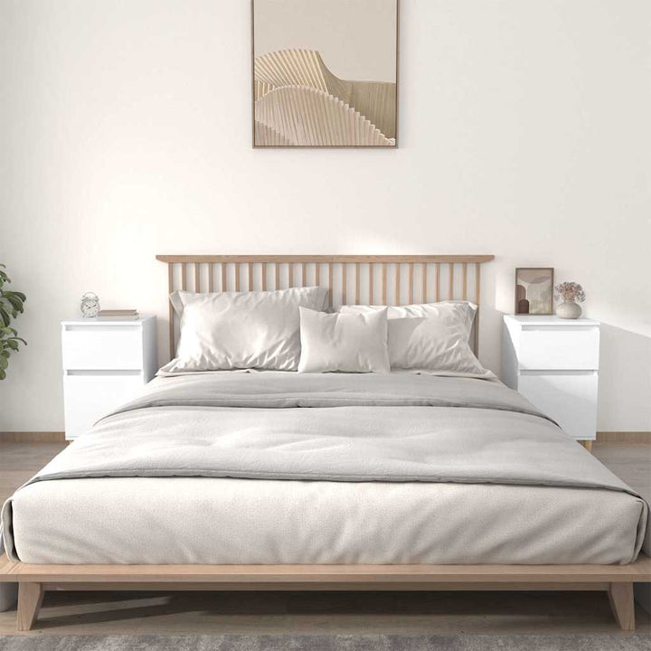sengeborde 2 stk. 40x35x70 cm hvid
