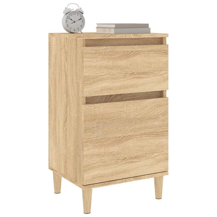 sengeborde 2 stk. 40x35x70 cm sonoma-eg