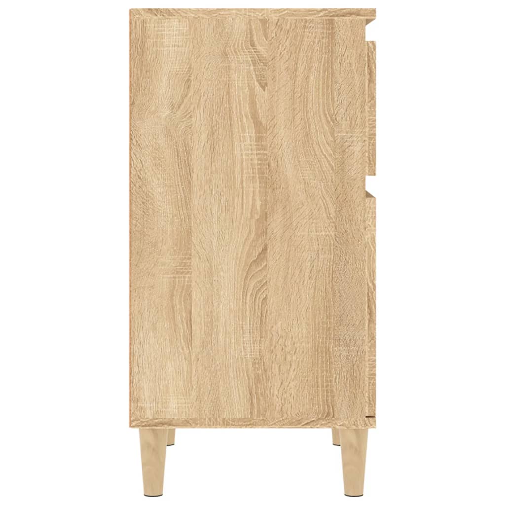 sengeborde 2 stk. 40x35x70 cm sonoma-eg