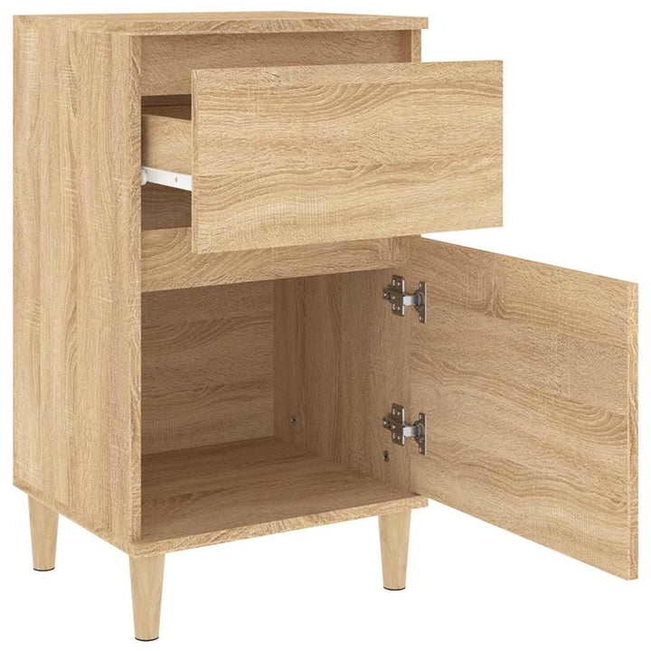 sengeborde 2 stk. 40x35x70 cm sonoma-eg