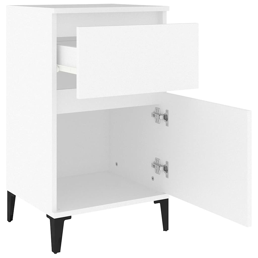 sengebord 40x35x70 cm hvid