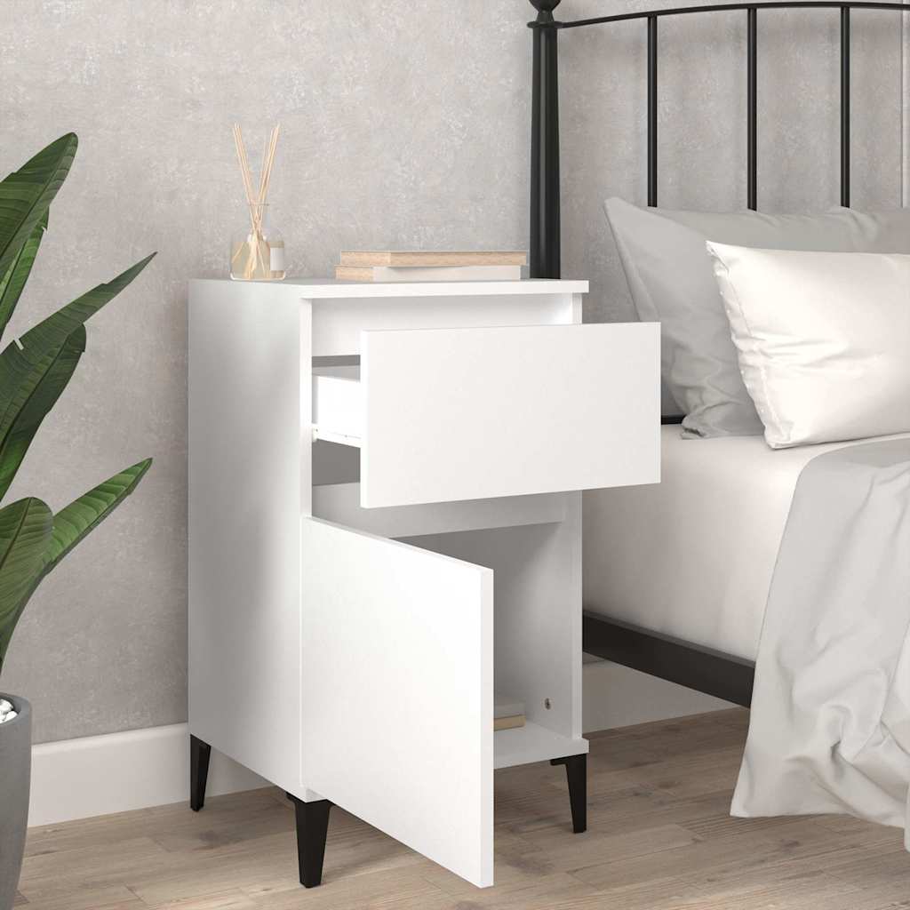 sengeborde 2 stk. 40x35x70 cm hvid