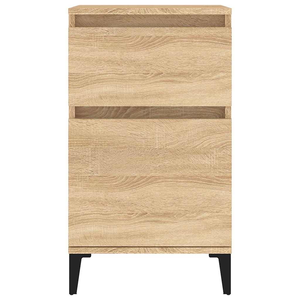 sengeborde 2 stk. 40x35x70 cm sonoma-eg